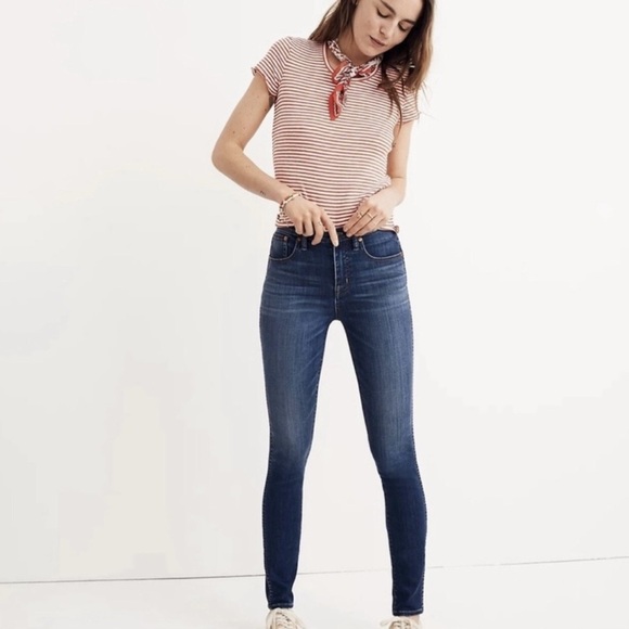 Madewell Super High Riser Skinny Jeans Indigo Blue Jeans